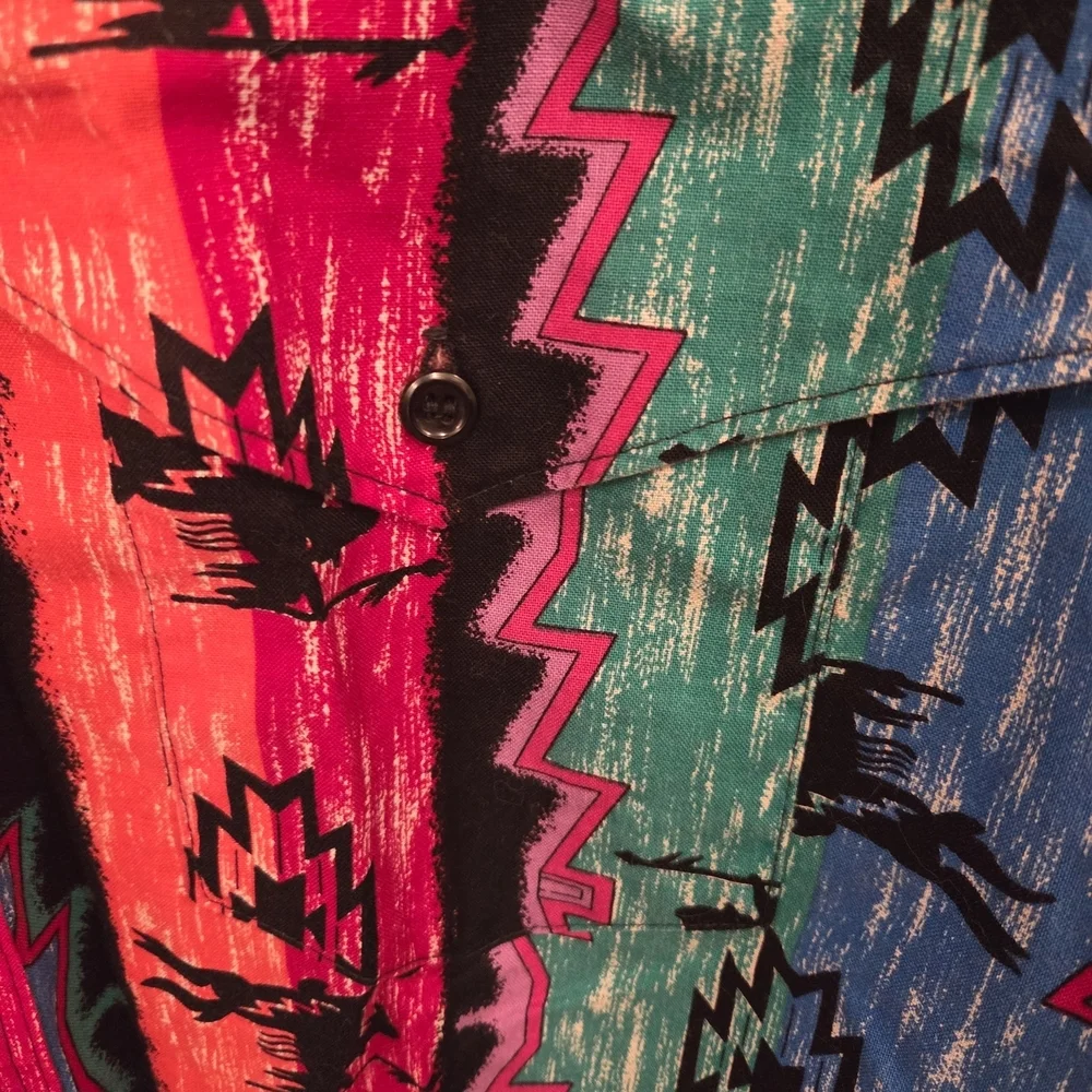 Vintage Wrangler Men's Brushpopper  Southwestern Aztec